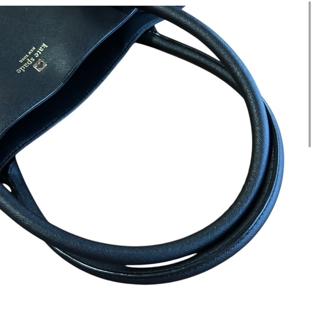 Kate Spade ♠️ Cove Street Airel Black Saffiano Leather Large Tote Bag - Picture 2 of 11